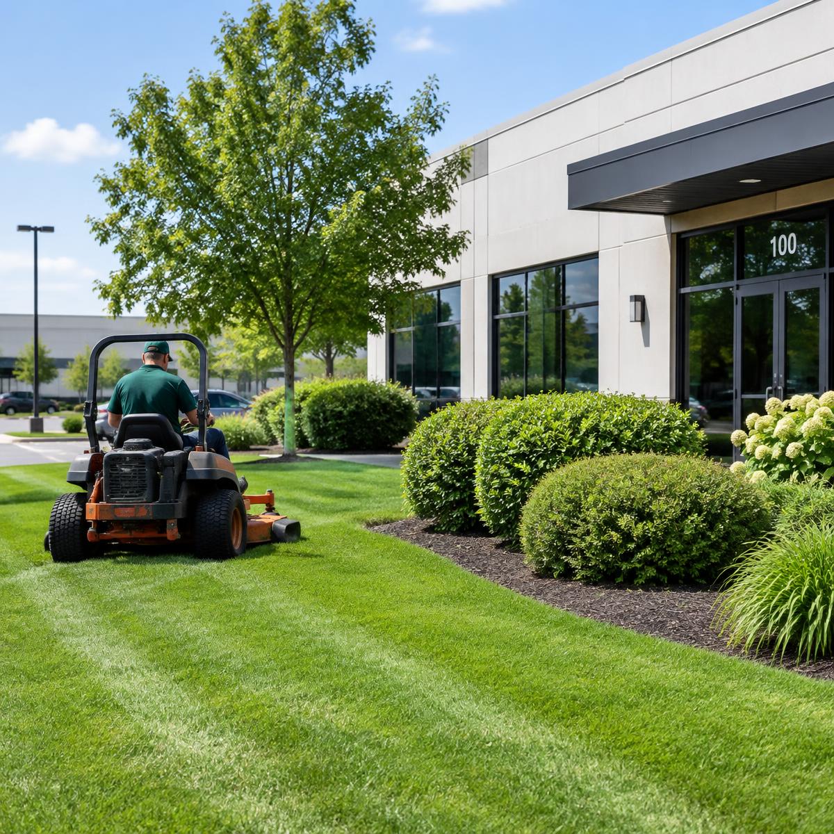 Commercial grounds mowing